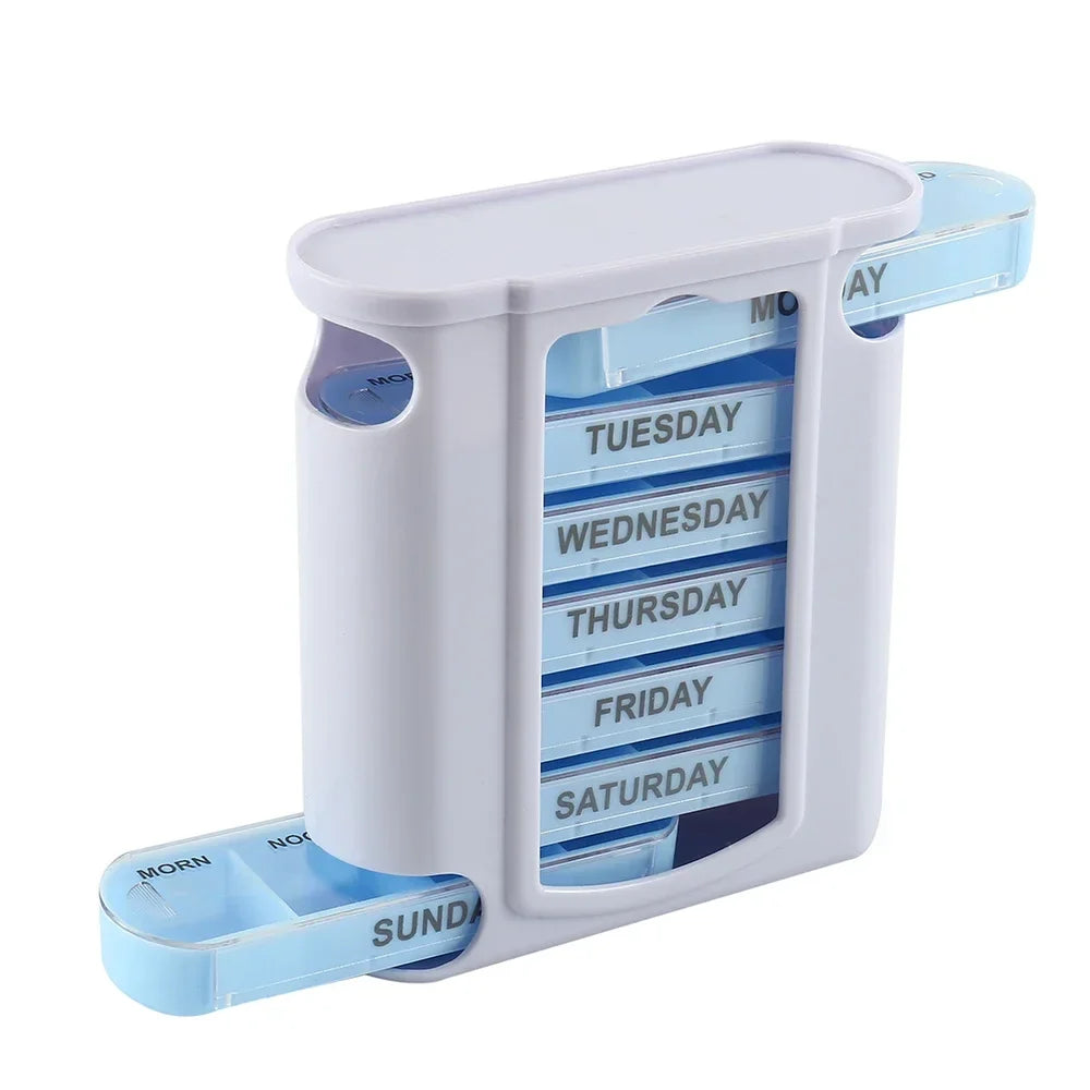 7 Days Pill Medicine Box Weekly Monthly Tablet Holder Storage Organizer Container Case Pill Box Splitters Pharmacy Pill Case